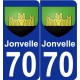 70 Jonvelle blason autocollant plaque stickers ville