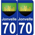 70 Jonvelle blason autocollant plaque stickers ville