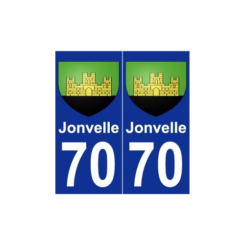 70 Jonvelle blason autocollant plaque stickers ville