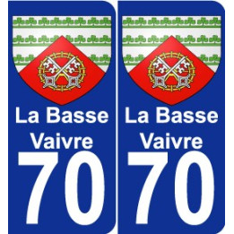 70 La Basse-Vaivre blason autocollant plaque stickers ville