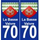 70 La Basse-Vaivre wappen aufkleber typenschild aufkleber stadt