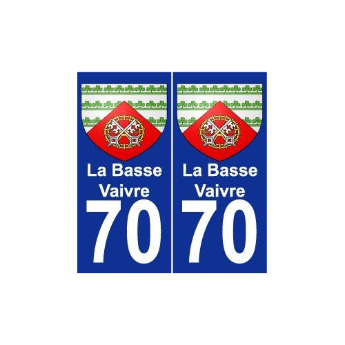 70 La Basse-Vaivre blason autocollant plaque stickers ville