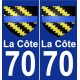 70 La Côte stemma adesivo piastra adesivi città