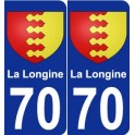 70 La Longine escudo de armas de la etiqueta engomada de la placa de pegatinas de la ciudad