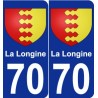 70 La Longine coat of arms sticker plate stickers city
