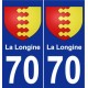 70 La Longine blason autocollant plaque stickers ville