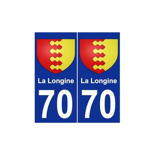 70 La Longine blason autocollant plaque stickers ville
