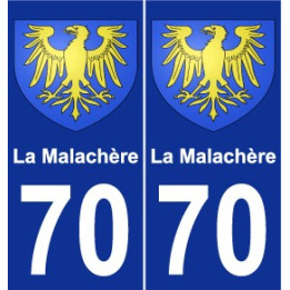 70 La Malachère blason autocollant plaque stickers ville