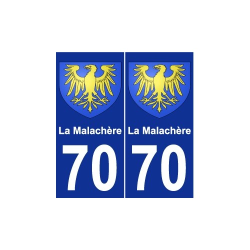 70 La Malachère coat of arms sticker plate stickers city