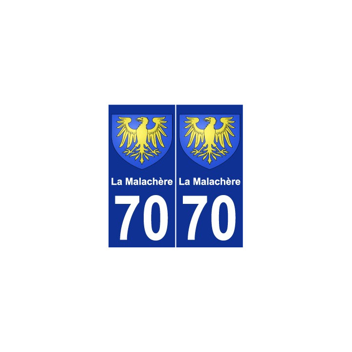 70 La Malachère wappen aufkleber typenschild aufkleber stadt