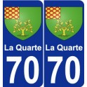 70 La Quarte blason autocollant plaque stickers ville