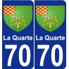 70 La Quarte wappen aufkleber typenschild aufkleber stadt