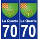 70 La Quarte stemma adesivo piastra adesivi città