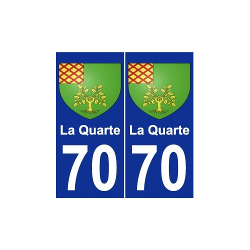 70 La Quarte coat of arms sticker plate stickers city
