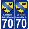 70 La Résie-Saint-Martin blason autocollant plaque stickers ville