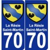 70 La Résie-Saint-Martin coat of arms sticker plate stickers city