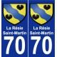 70 La Résie-Saint-Martin blason autocollant plaque stickers ville