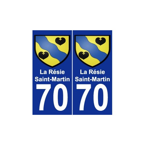 70 La Résie-Saint-Martin blason autocollant plaque stickers ville