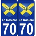 70 La Rosière blason autocollant plaque stickers ville