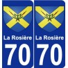 70 La Rosière coat of arms sticker plate stickers city