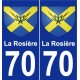 70 La Rosière blason autocollant plaque stickers ville
