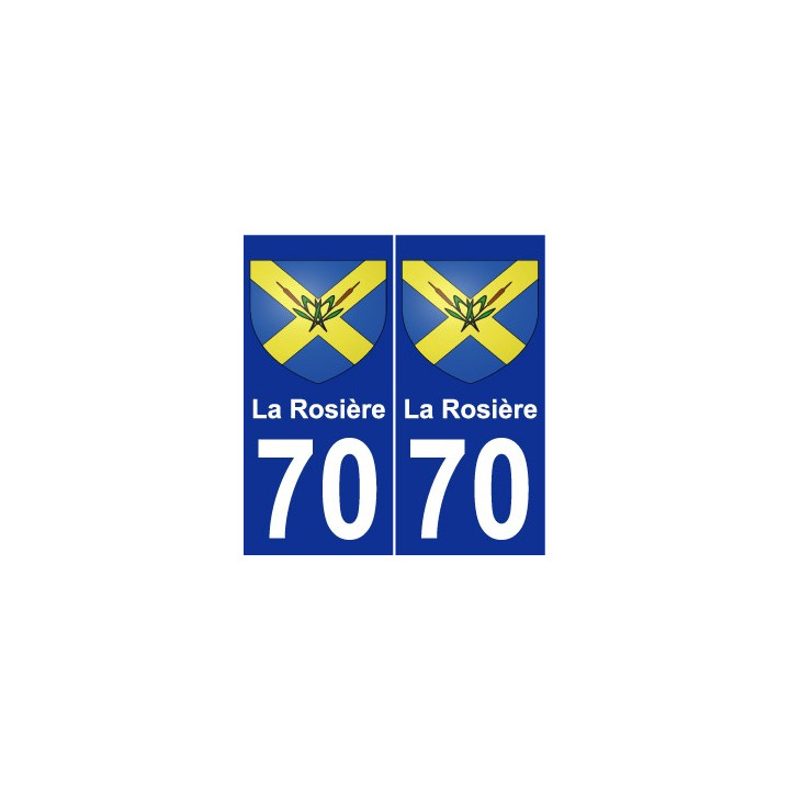 70 La Rosière blason autocollant plaque stickers ville
