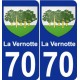 70 La Vernotte coat of arms sticker plate stickers city