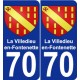 70 La Villedieu-en-Fontenette stemma adesivo piastra adesivi città