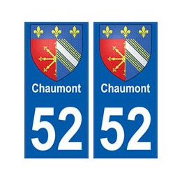 52 Chaumont blason autocollant plaque stickers ville