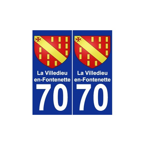70 La Villedieu-en-Fontenette wappen aufkleber typenschild aufkleber stadt