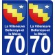 70 La Villeneuve-Bellenoye-et-la-Maize coat of arms sticker plate stickers city
