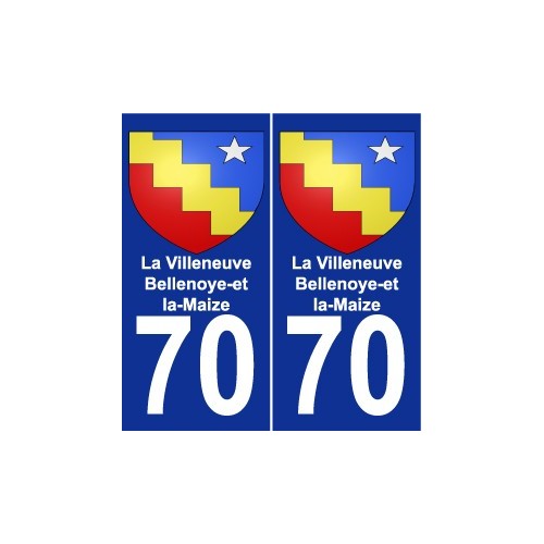 70 La Villeneuve-Bellenoye-et-la-Maize wappen aufkleber typenschild aufkleber stadt