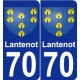 70 Lantenot coat of arms sticker plate stickers city
