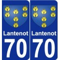70 Lantenot blason autocollant plaque stickers ville