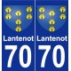 70 Lantenot stemma adesivo piastra adesivi città