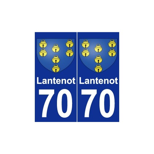70 Lantenot blason autocollant plaque stickers ville