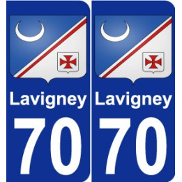 70 Lavigney escudo de armas de la etiqueta engomada de la placa de pegatinas de la ciudad