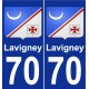 70 Lavigney escudo de armas de la etiqueta engomada de la placa de pegatinas de la ciudad