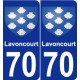 70 Lavoncourt coat of arms sticker plate stickers city