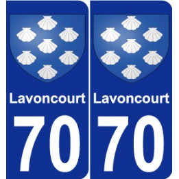 70 Lavoncourt blason autocollant plaque stickers ville