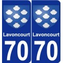 70 Lavoncourt blason autocollant plaque stickers ville