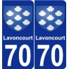 70 Lavoncourt coat of arms sticker plate stickers city