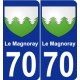 70 Le Magnoray blason autocollant plaque stickers ville