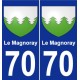 70 Le Magnoray blason autocollant plaque stickers ville