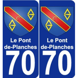 70 Le Pont-de-Planches wappen aufkleber typenschild aufkleber stadt