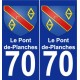 70 Le Pont-de-Planches stemma adesivo piastra adesivi città