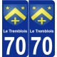 70 Le Tremblois wappen aufkleber typenschild aufkleber stadt