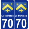 70 Le Tremblois stemma adesivo piastra adesivi città