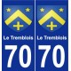 70 Le Tremblois wappen aufkleber typenschild aufkleber stadt