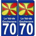 70 Le Val-de-Gouhenans blason autocollant plaque stickers ville